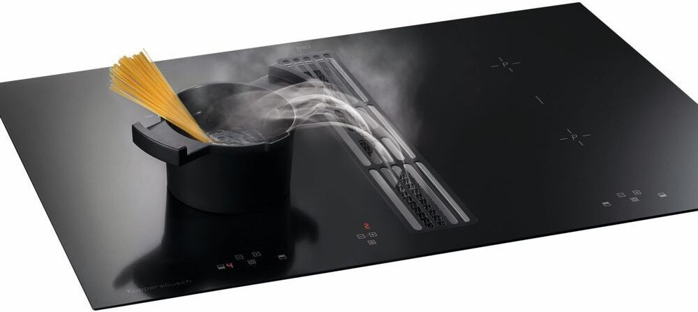 Индукционная варочная панель с вытяжкой Kuppersbusch KMI 9800.0 SR Black Chrome (отгружается KMI 980