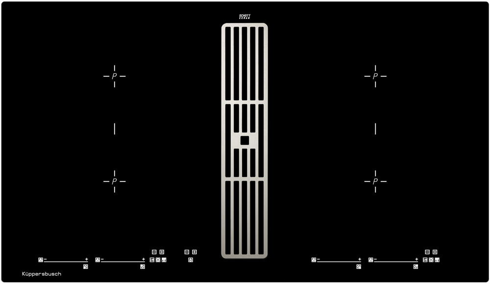 Индукционная варочная панель с вытяжкой Kuppersbusch KMI 9800.0 SR Stainless Steel (отгружается KMI
