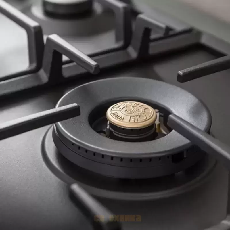 Газовая варочная панель шириной 90см, 5 конфорок, включая двойной WOK Bertazzoni P905LPRONE