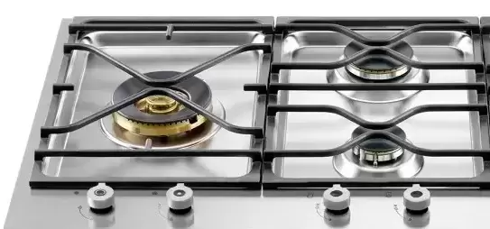 Газовая варочная панель шириной 90см, 5 конфорок, включая двойной WOK Bertazzoni PM365S0X
