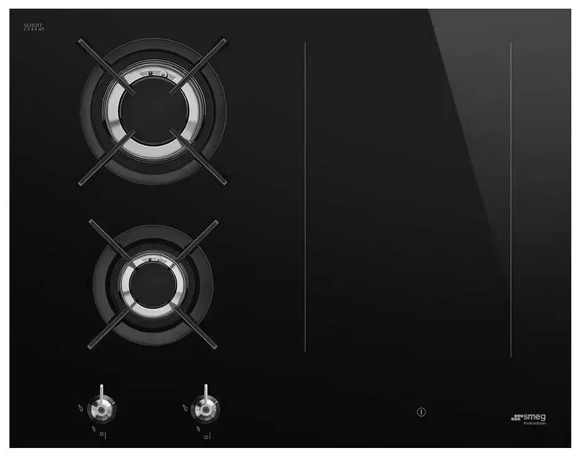 SMEG PM3643D Комбинированная варочная панель газ + индукция, 65 см, прямой край