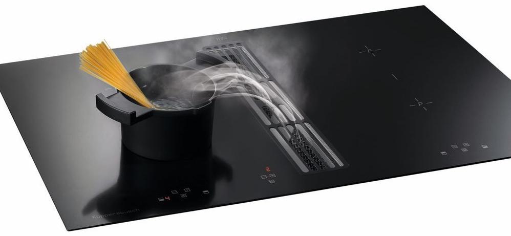 Индукционная варочная панель с вытяжкой Kuppersbusch KMI 8500.0 SR Gold (отгружается KMI 8500.0 SR+Z