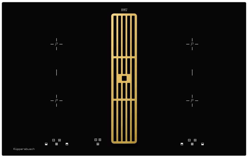 Индукционная варочная панель с вытяжкой Kuppersbusch KMI 8500.0 SR Black Velvet (отгружается KMI 850