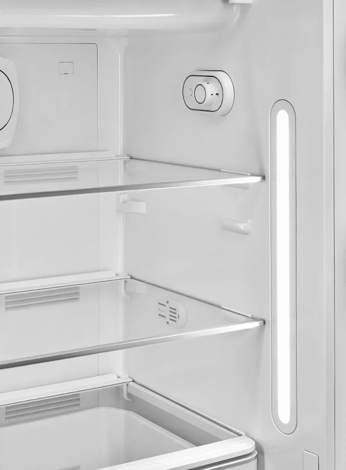 SMEG FAB28RLI6 Отдельностоящий однодверный холодильник, стиль 50-х годов, 60 см, цвет лайма, петли с