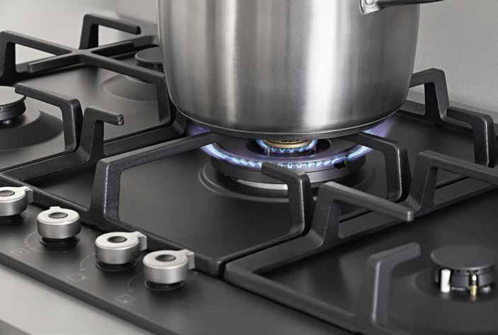 Газовая варочная панель шириной 75см, 5 конфорок, включая WOK Bertazzoni P755СPROX